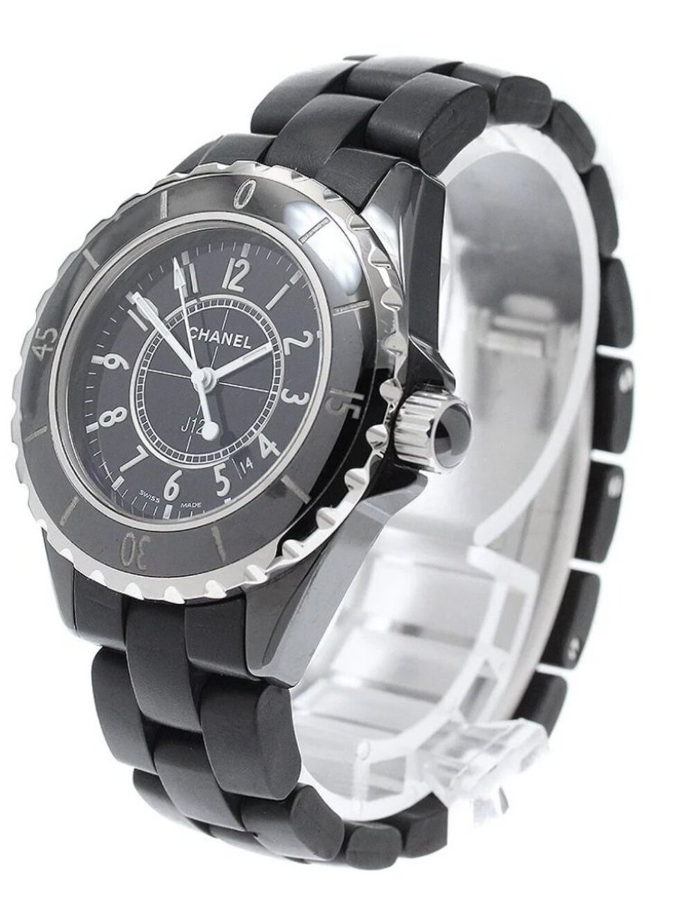CHANEL J12 H0681 Black ceramic date black Dial Quartz Ladies Watch_970942